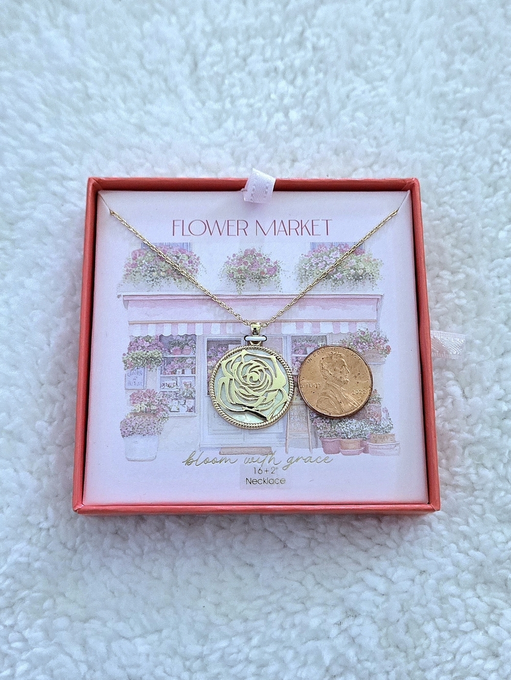 Mia Sarine Rose🌹 Cutout✂️ Pendant Necklace - NIB - Picture 6 of 15